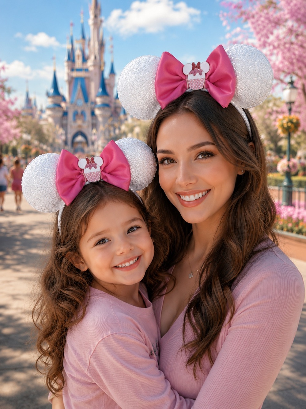 Disney Pink Minnie Cupcake Bow Headband
